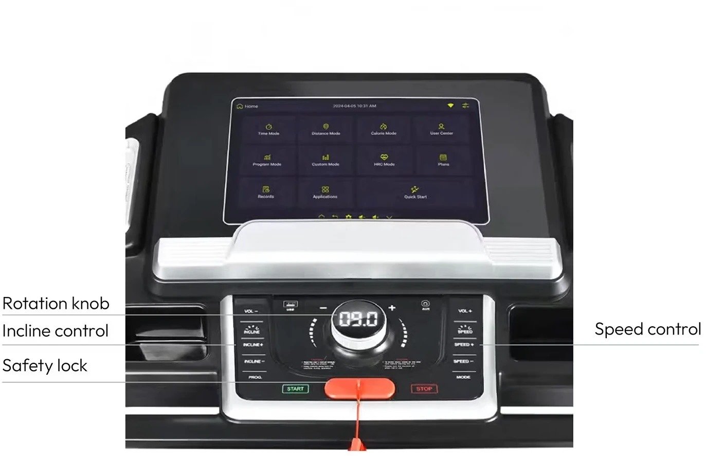 TRIMLIFE USA Semi Commercial Treadmill With 15.6 inch Touch Screen, TL-350