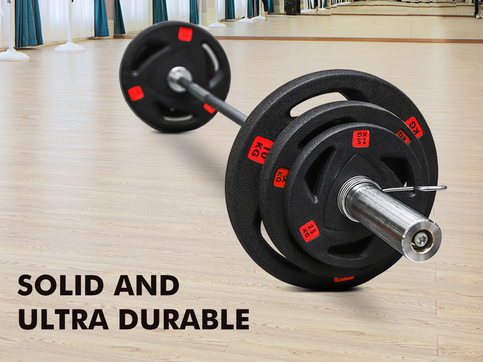 Miracle Fitness Tri-Grip Olympic Rubber Plates 25kg