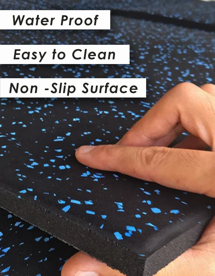 Miracle Fitness Heavy-Duty Gym Floor Mats 100 x 100 (cm) - 20 mm