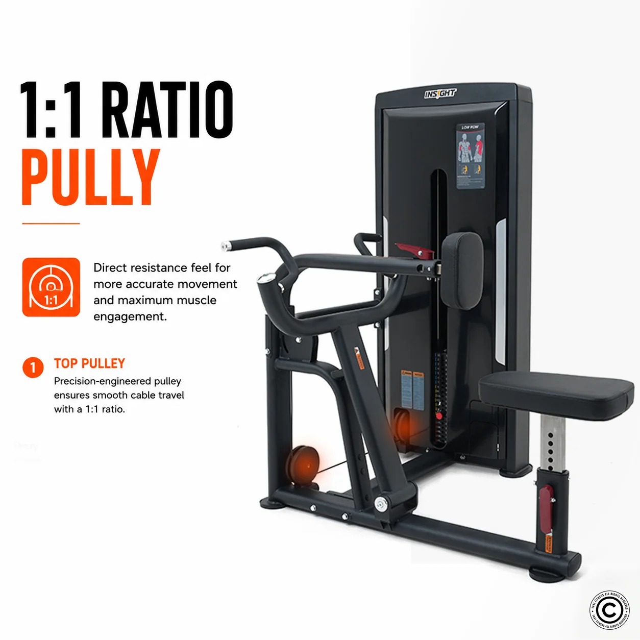 Insight Fitness SA005 Series Seated Low Row Machine