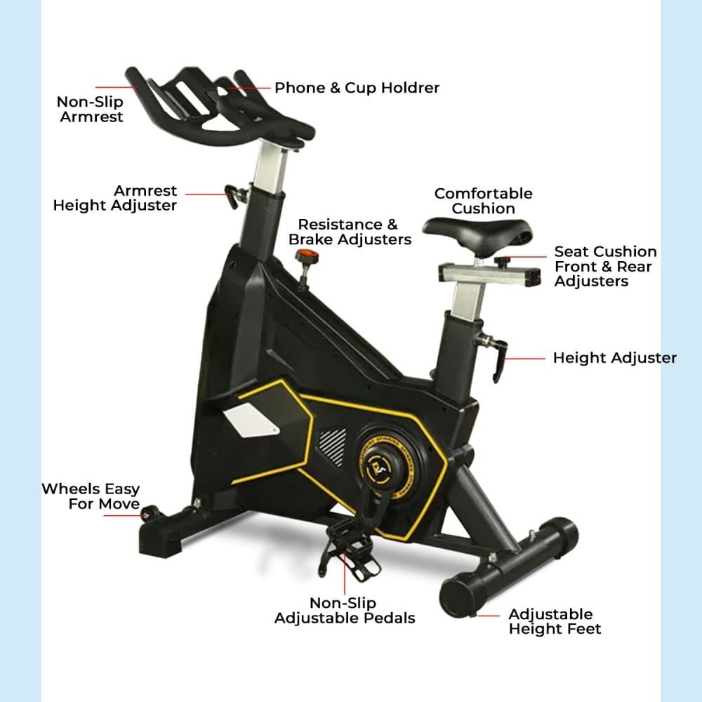 Miracle Fitness Commercial Spin Bike 20KG Spin Wheel