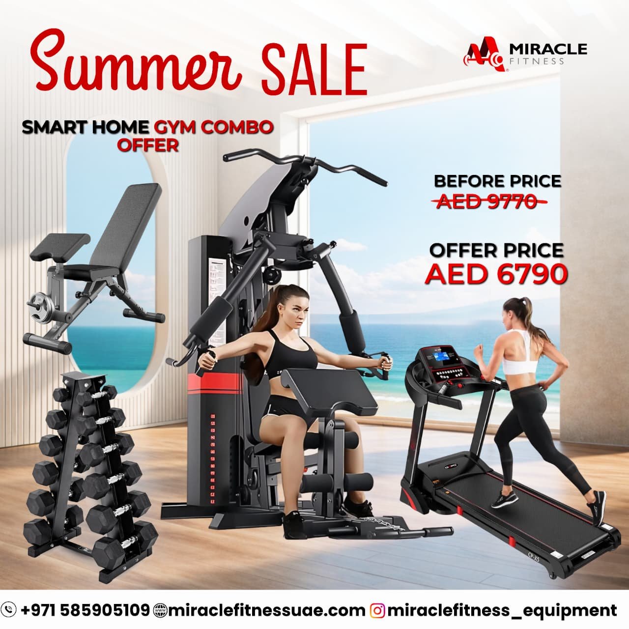 Miracle Fitness All in One Smart Home Gym Machine Combo