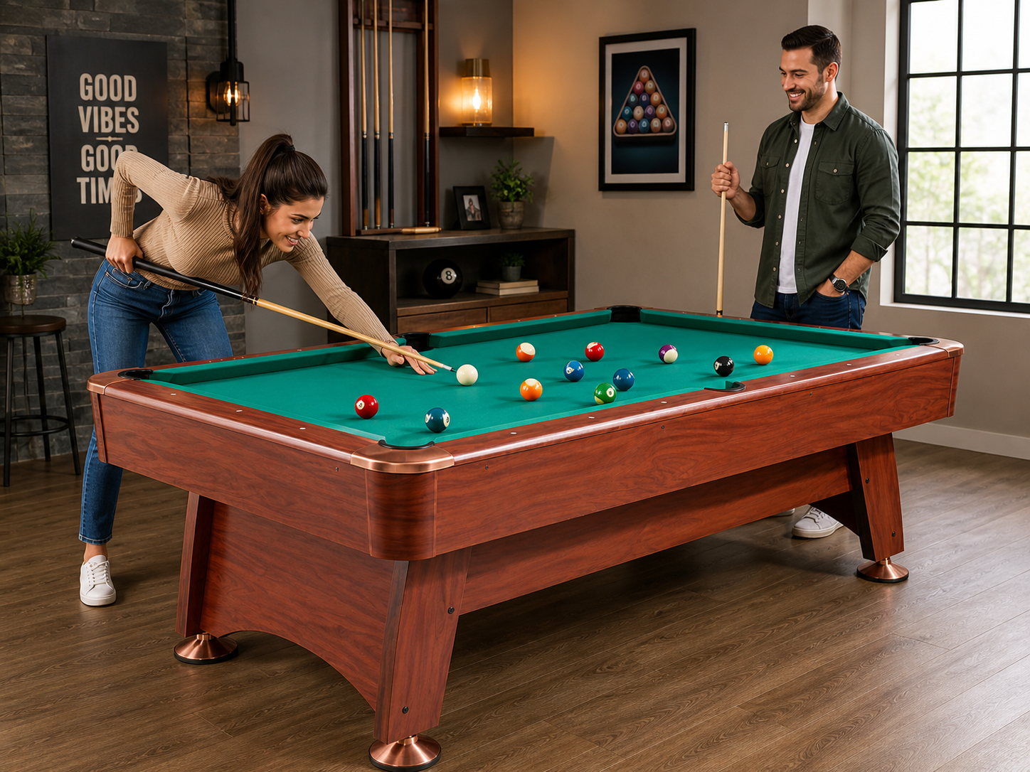 Roma Italy Non KD Pool/Billiard Table | HBT171D02S2 | 7 FT