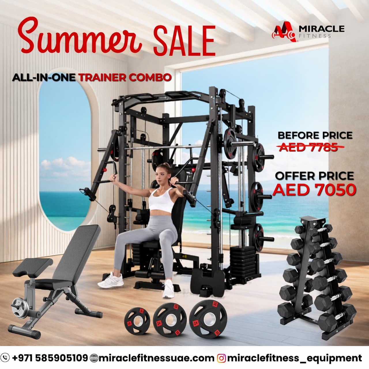 Miracle Fitness All-in-One Functional Trainer Combo Set
