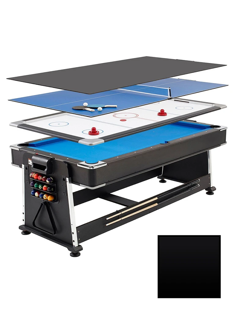 Knightshot 4 in 1 Multi-Game Table | 7 FT | Air Hockey, TT Table, Pool Table with Dining Top