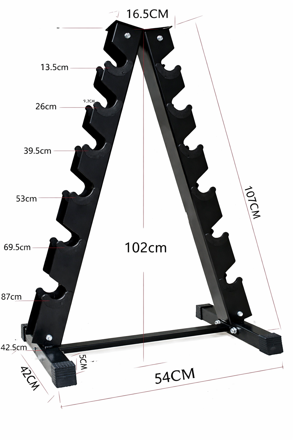 Miracle Hex Dumbbell Set With Dumbbell Rack 2.5Kg To 15Kg
