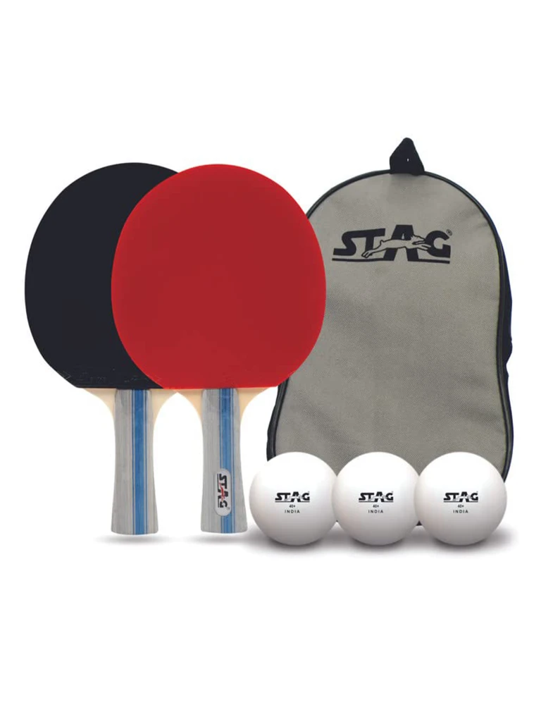 Stag 4 Star Table Tennis Playset| 2 Racquets and 3 Balls