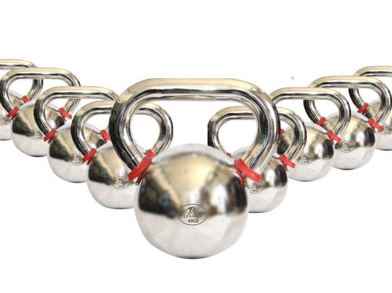 TA Sport Chrome Kettlebell Sliver | 4Kg-24 Kg