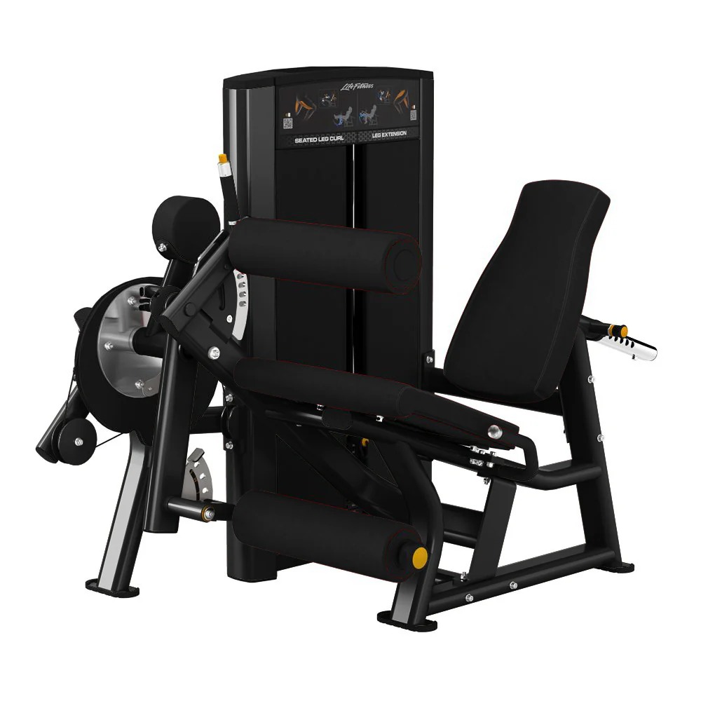 Life Fitness Axiom Series Seated Leg Curl/Extension – Black