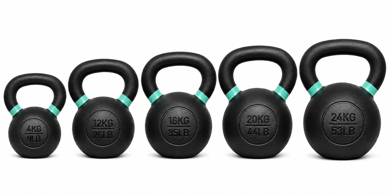 BU Fitness Powder Coated Cast Iron Kettlebell - 4 to 20 KG