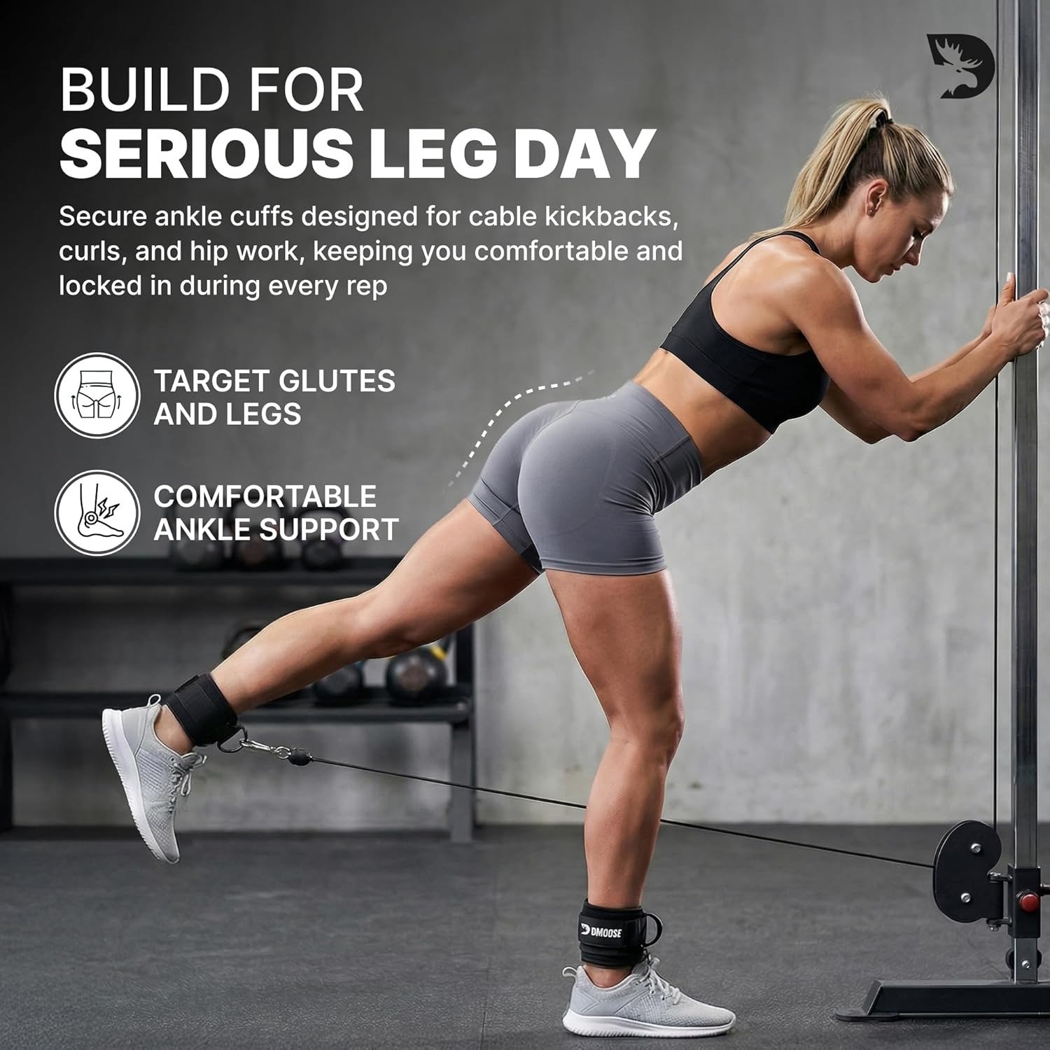 Miracle Fitness Ankle Strap for Cable Machine-One Size Fit