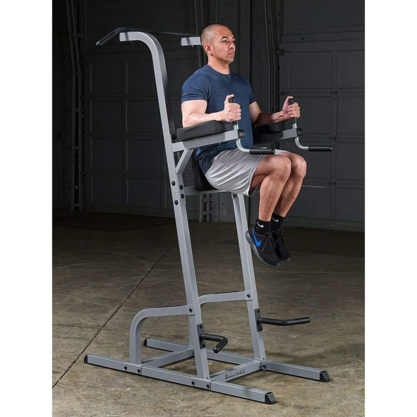 Body Solid GVKR82 Knee Raise Dip Pull Up Power Rack