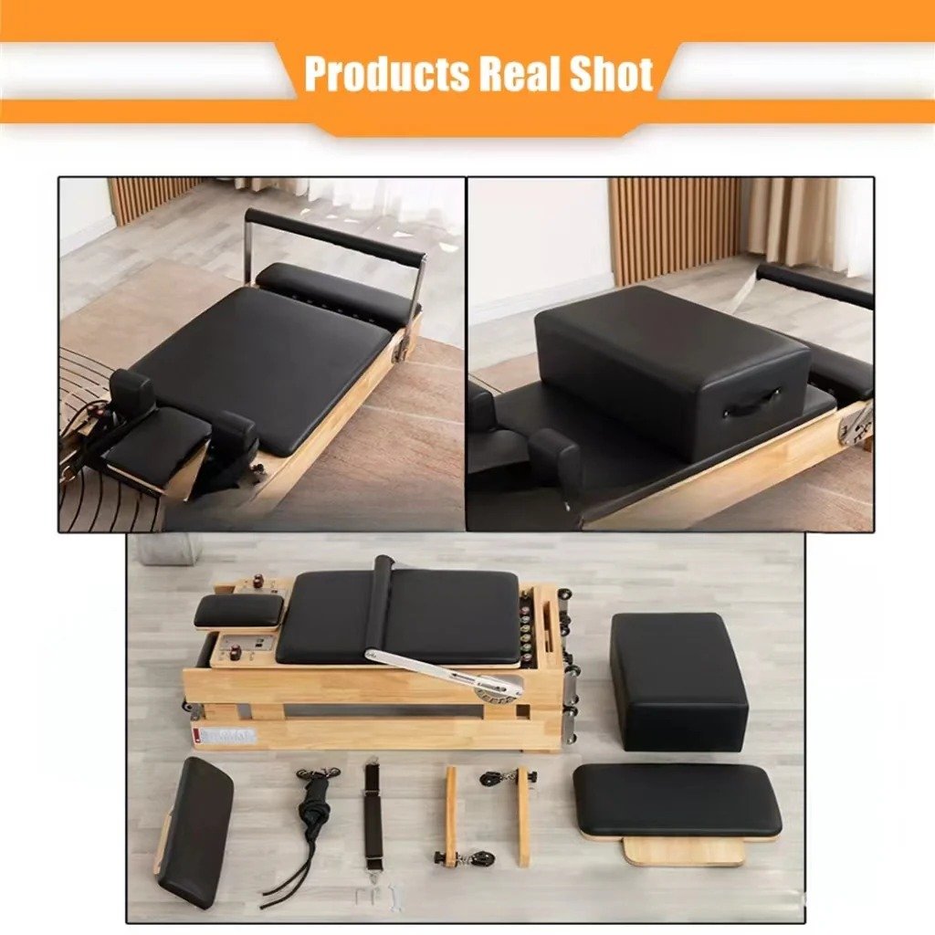 COOL SSZ Folding Pilates Reformer Solid Wood with Core Bed