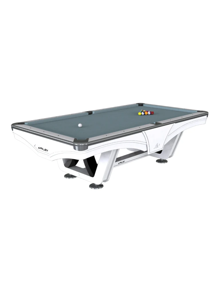 Riley England 8Ft Tournament American Pool Table White|Bankers Grey